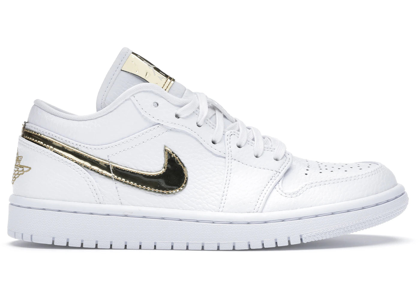 Jordan 1 Low White Metallic Gold