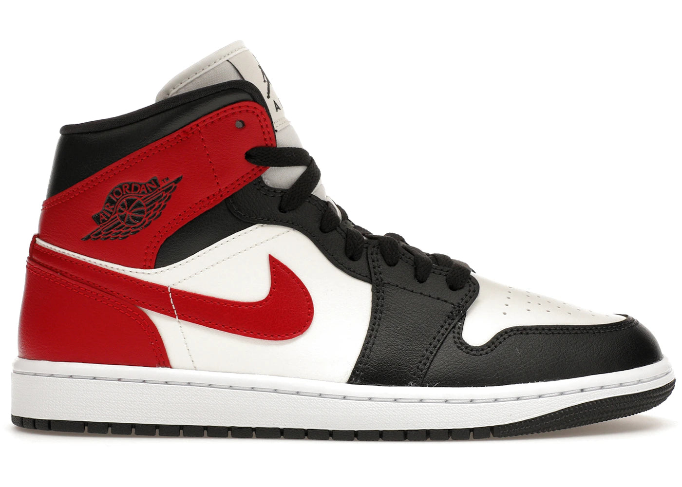 Jordan 1 Mid Gym Red Off Noir