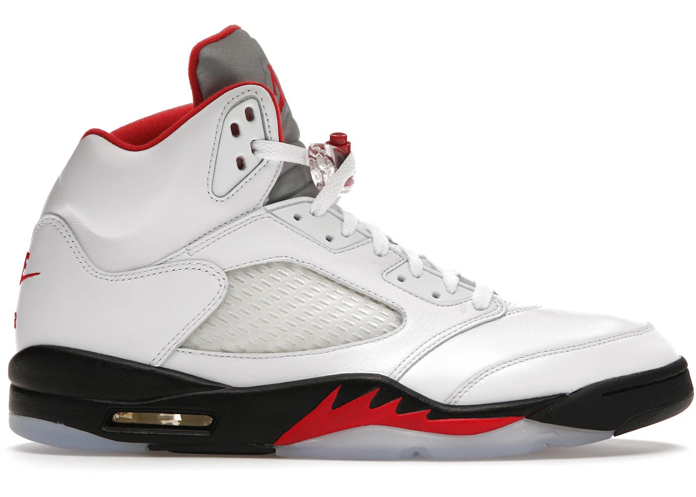 Jordan 5 Retro Fire Red Silver Tongue