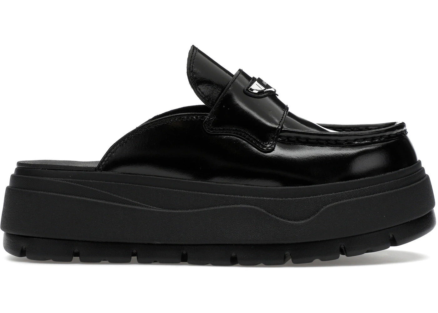 Jordan Mule Black Metallic Silver