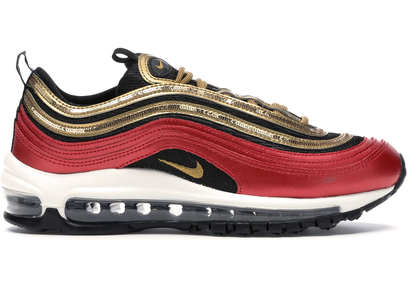 Nike Air Max 97 Red Gold Sequin