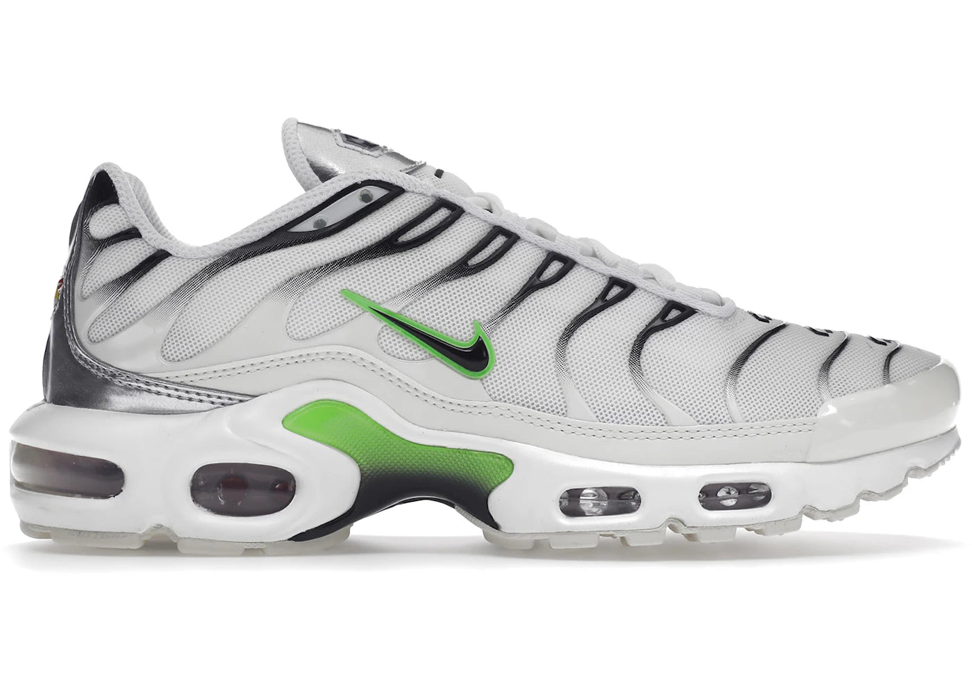 Nike Air Max Plus White Neon Metallic Silver