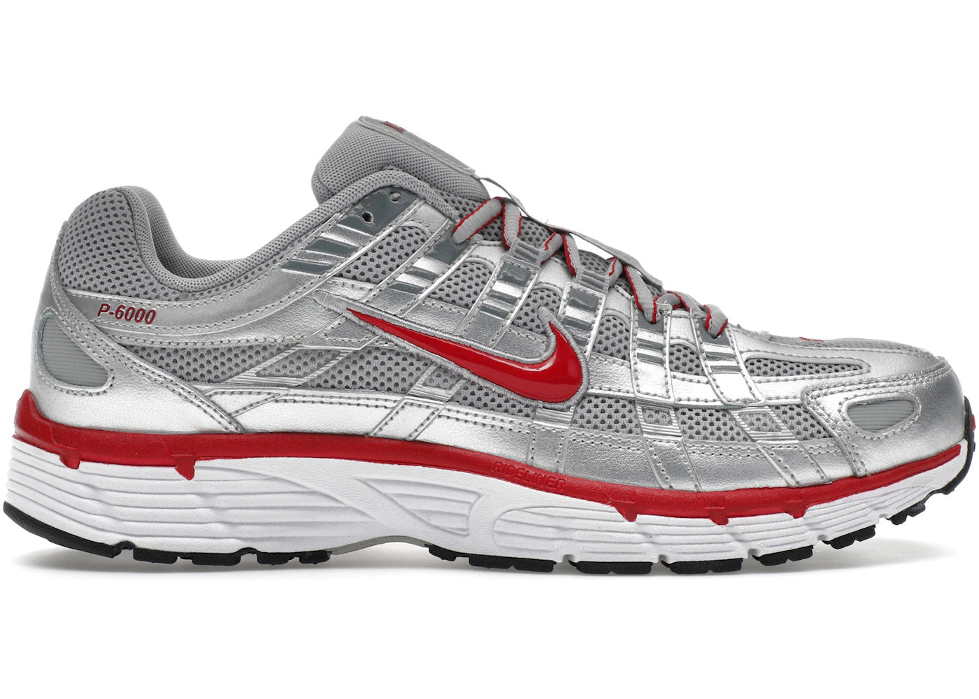 Nike P-6000 Metallic Silver Gym Red