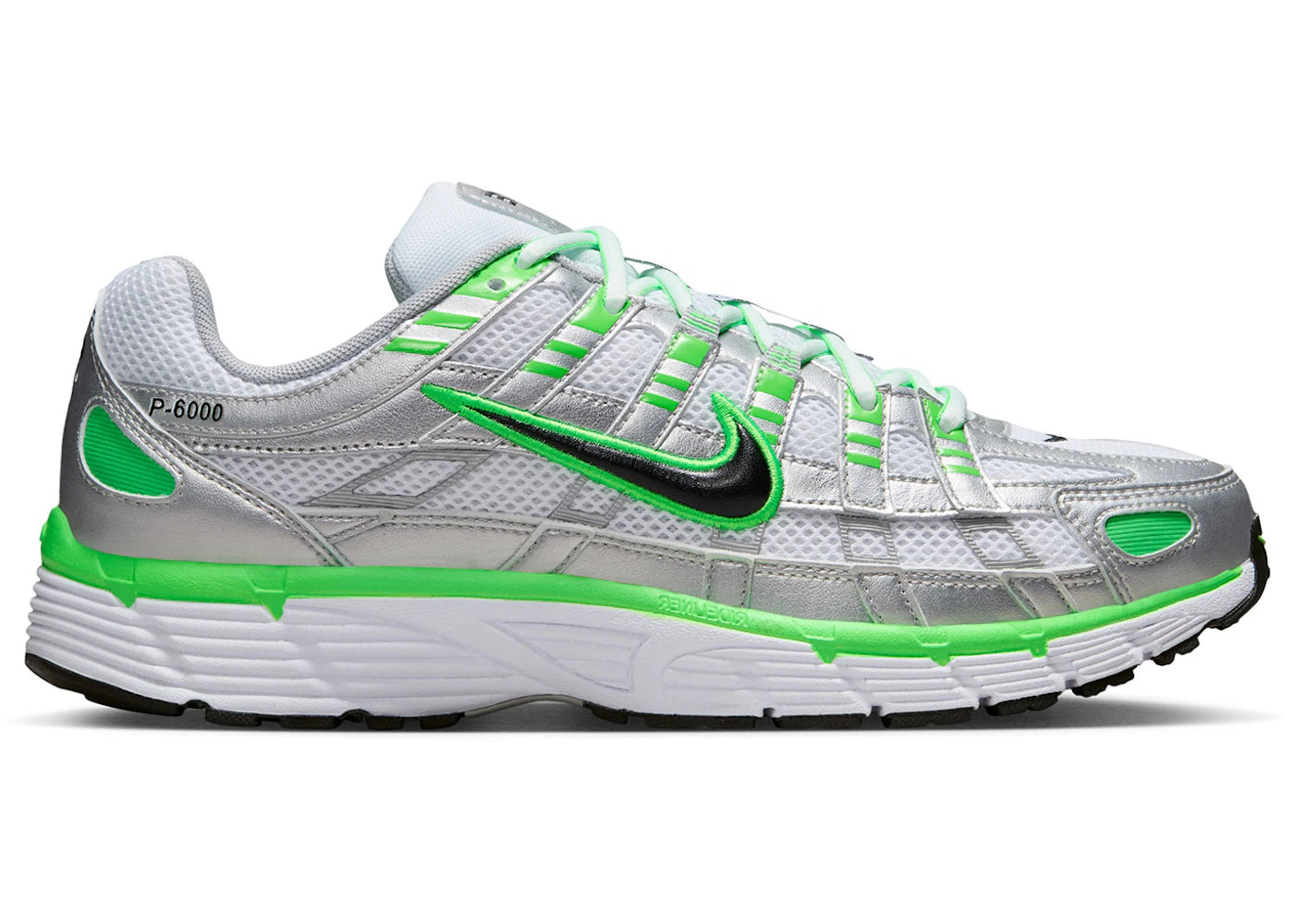 Nike P-6000 SE Metallic Silver White Green Strike