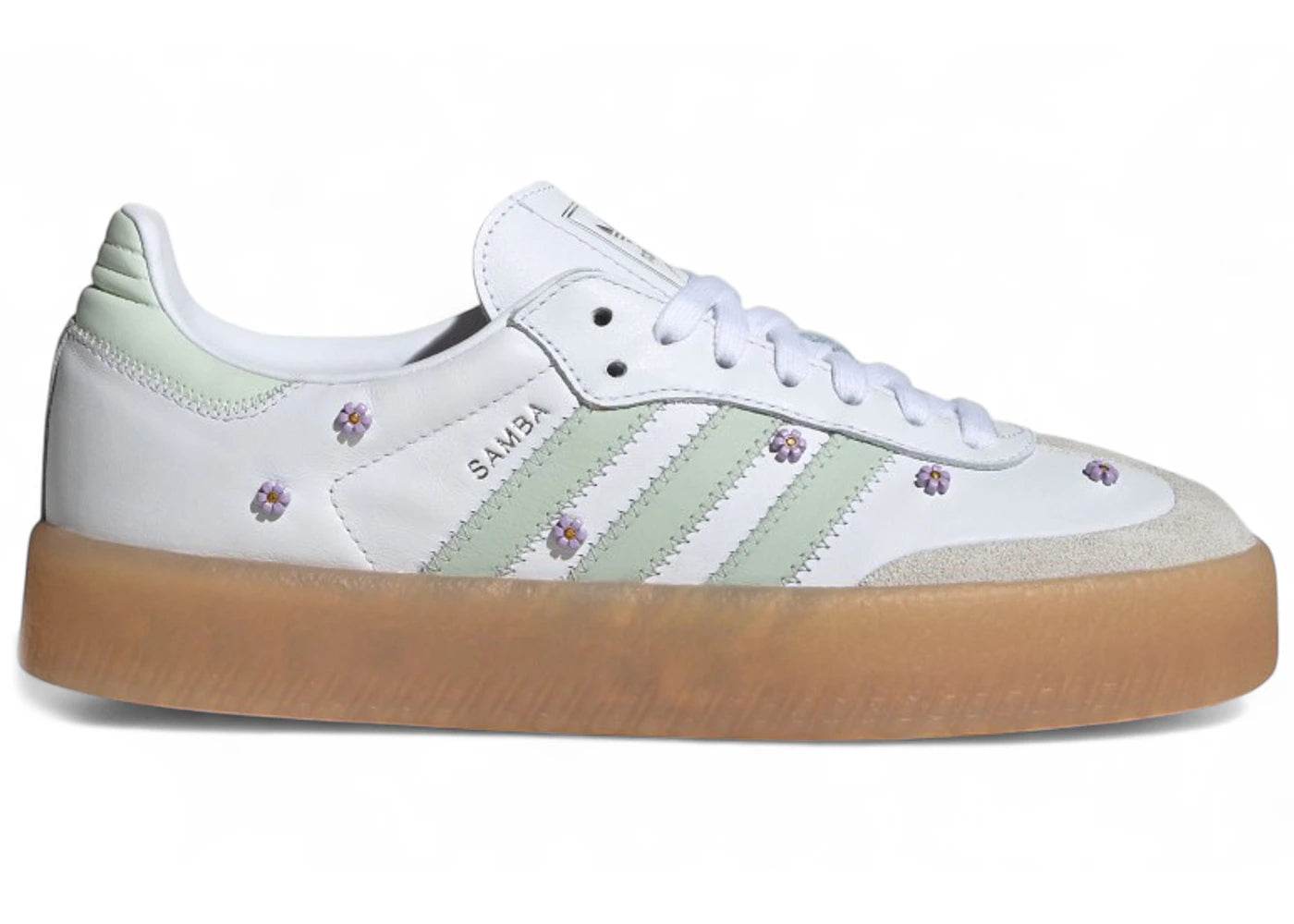 adidas Sambae Floral White Linen Green Gum