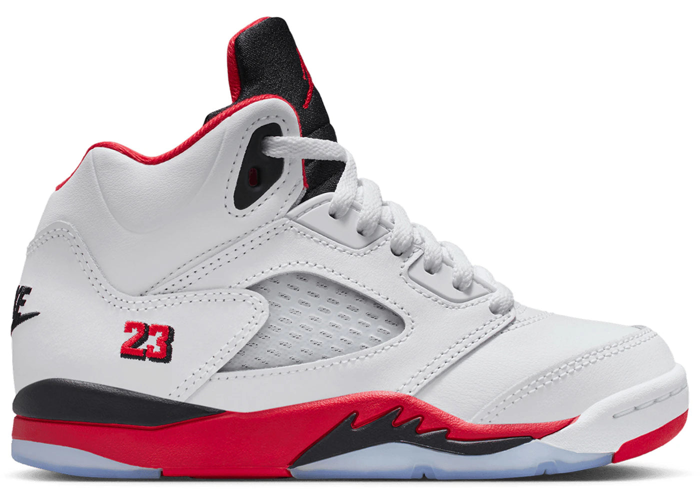 Jordan 5 Retro Fire Red Black Tongue