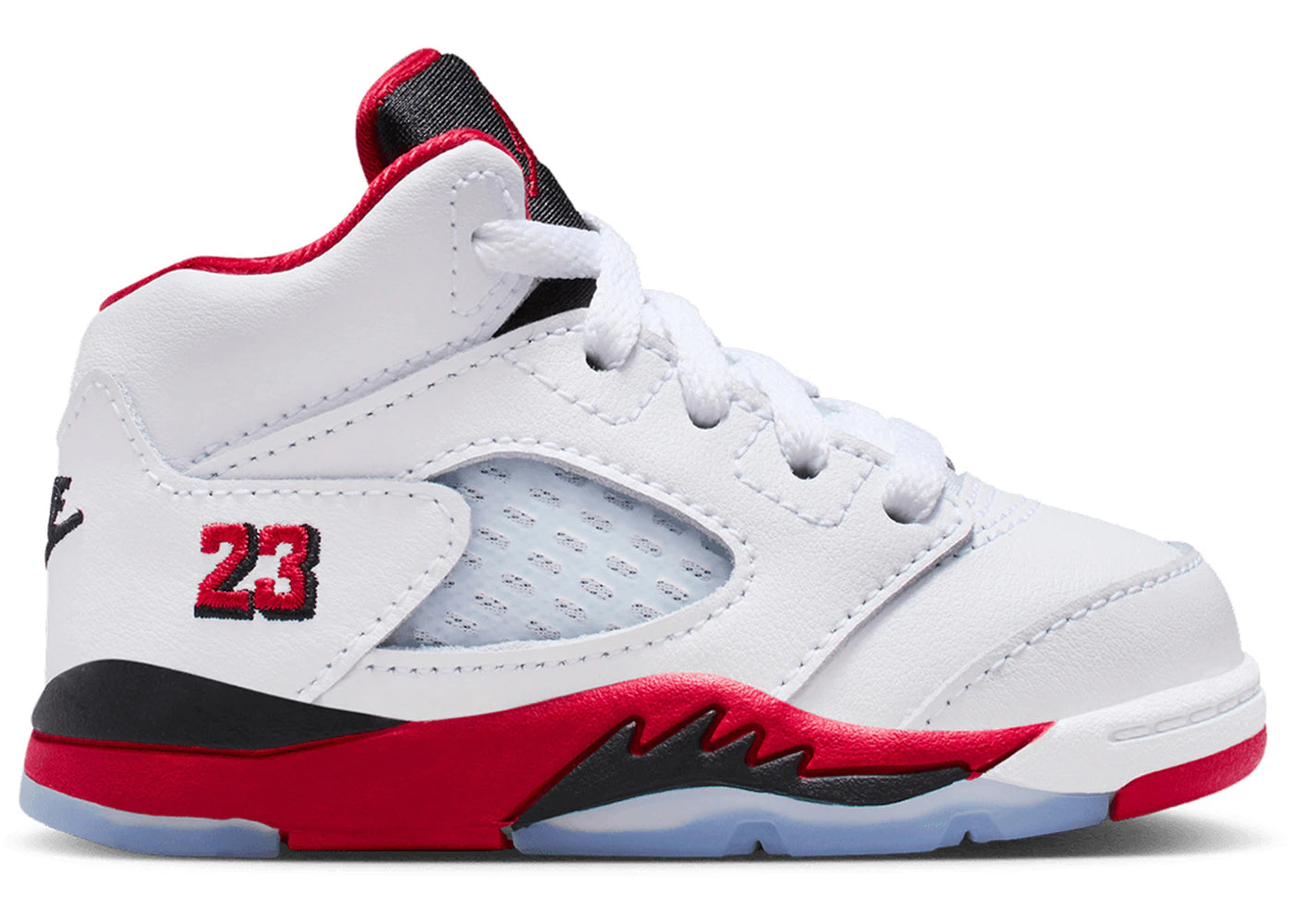Jordan 5 Retro Fire Red Black Tongue
