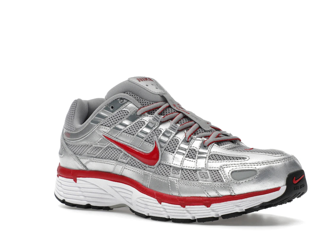 Nike P-6000 Metallic Silver Gym Red