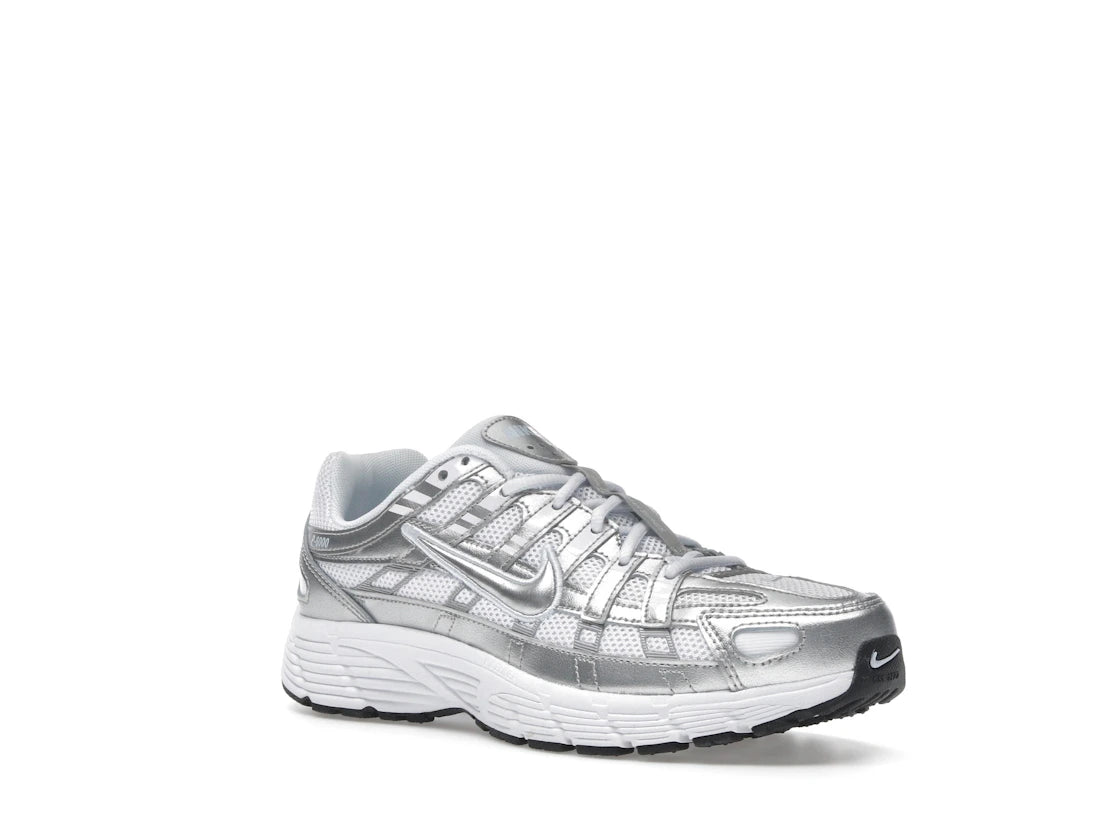 Nike P-6000 White Metallic Silver