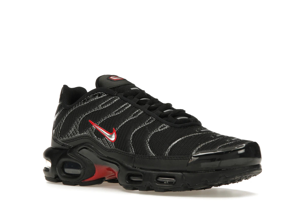 Nike Air Max Plus Black University Red Metallic Silver