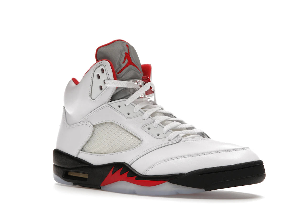 Jordan 5 Retro Fire Red Silver Tongue