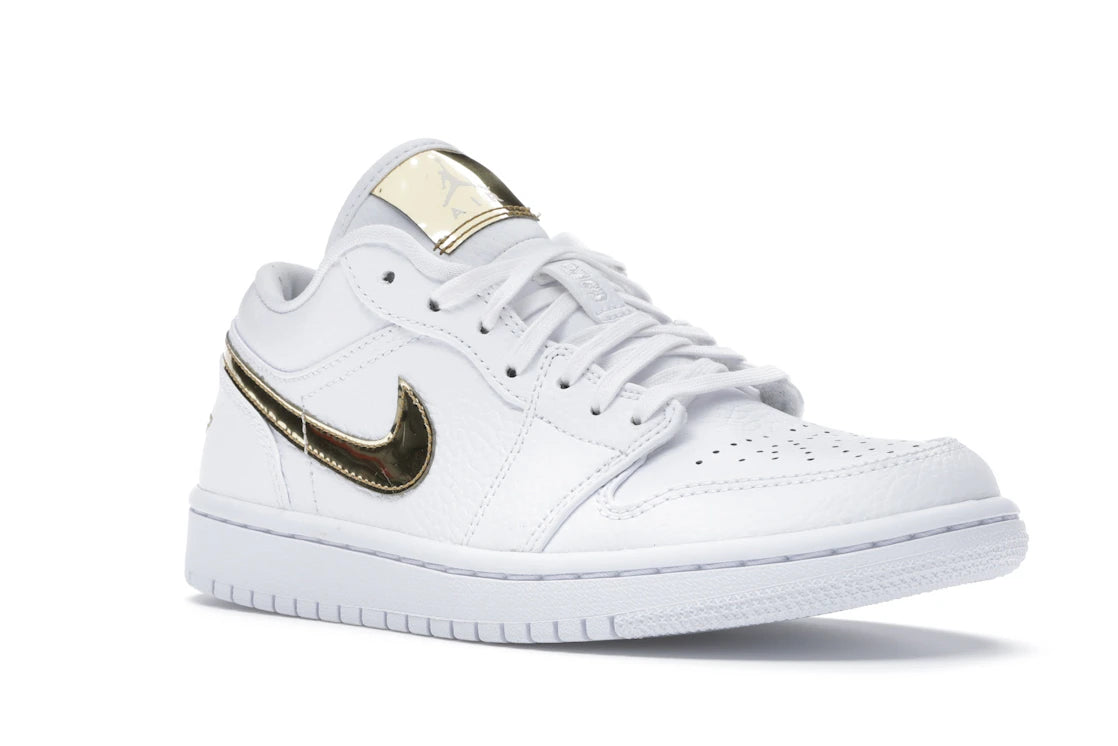 Jordan 1 Low White Metallic Gold