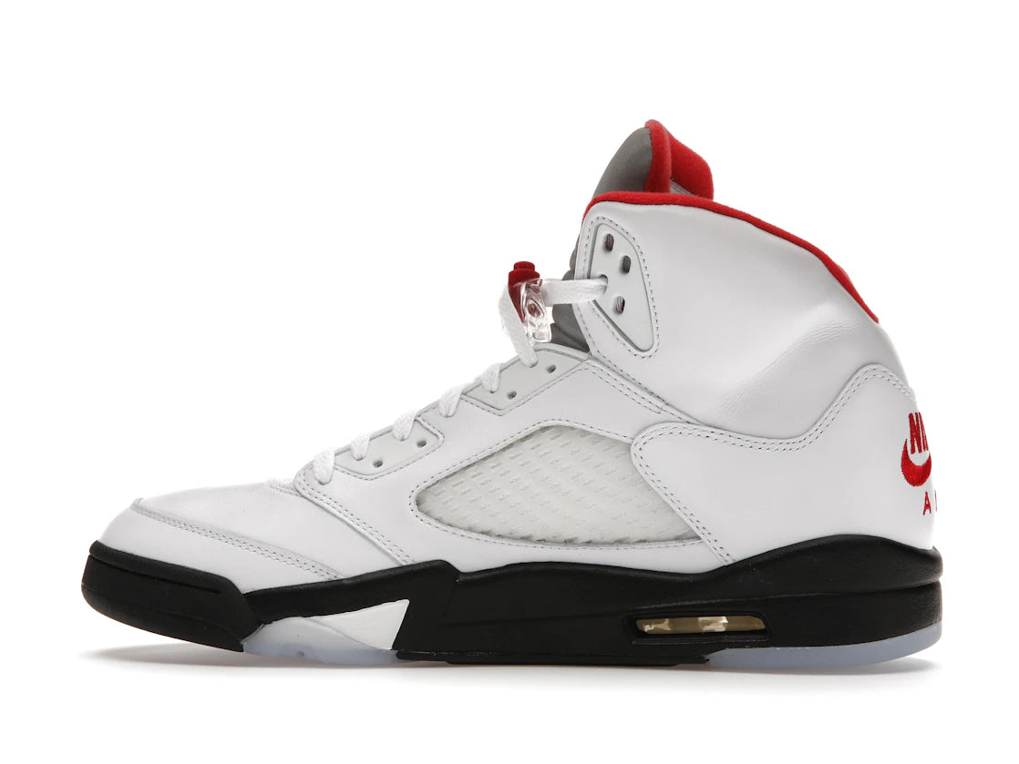 Jordan 5 Retro Fire Red Silver Tongue
