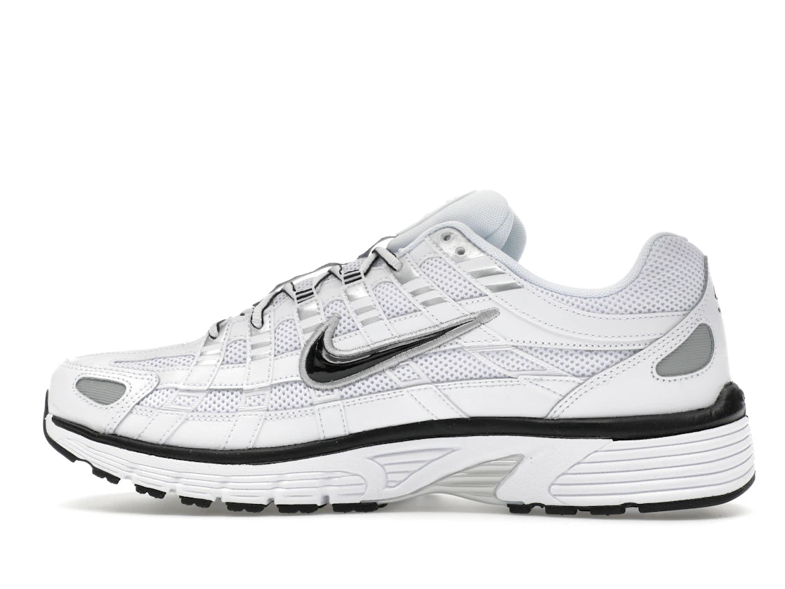 Nike P-6000 White Metallic Silver Black