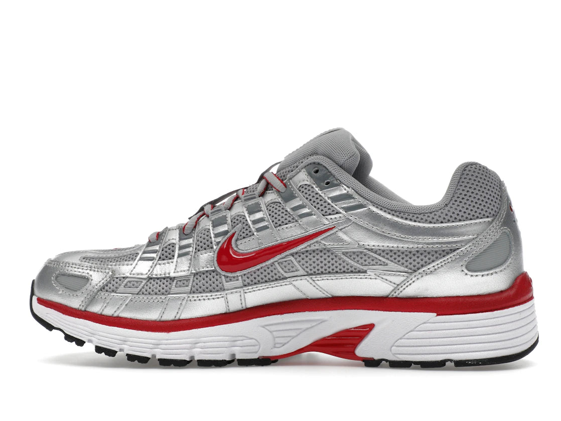 Nike P-6000 Metallic Silver Gym Red