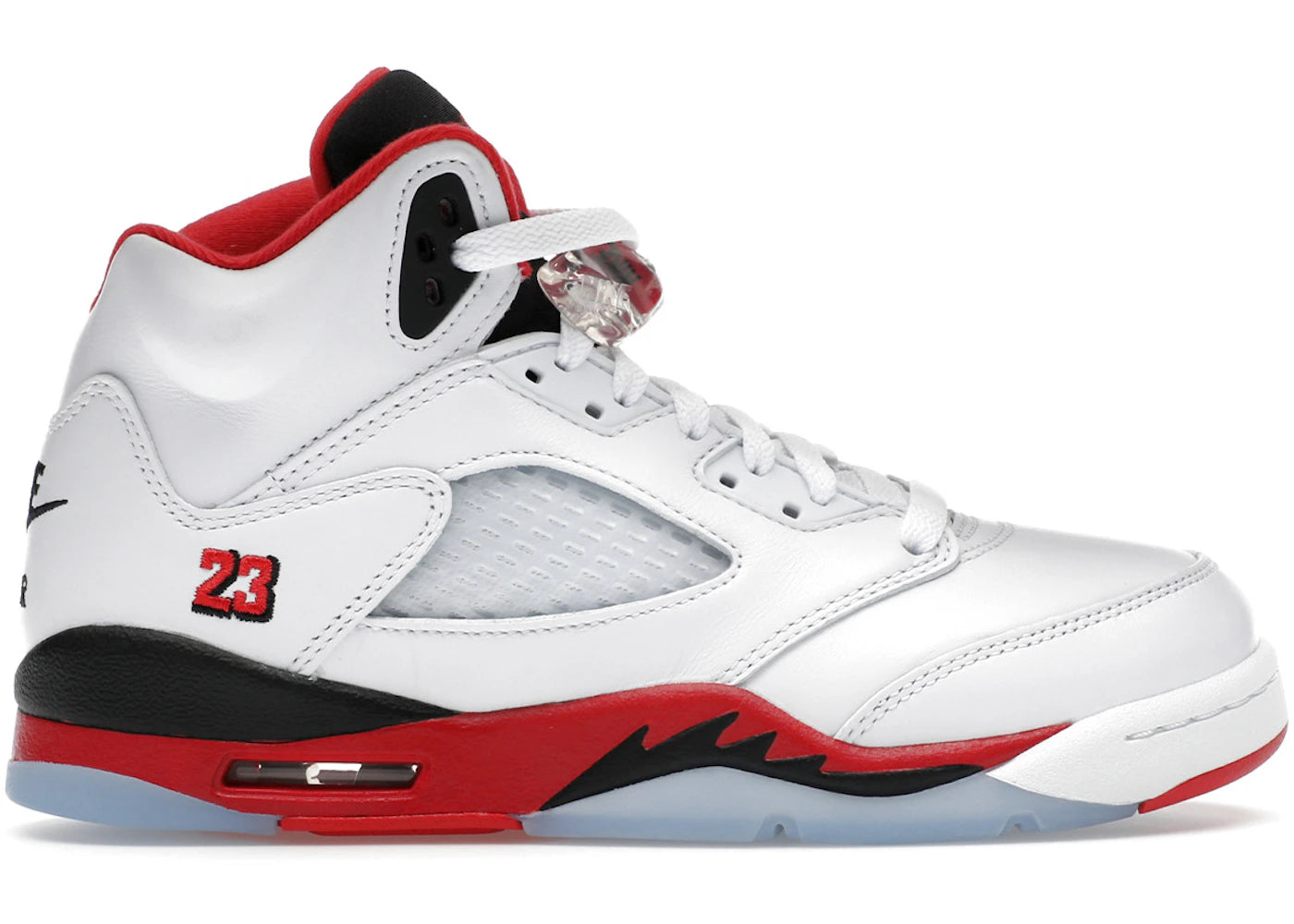 Jordan 5 Retro Fire Red Black Tongue