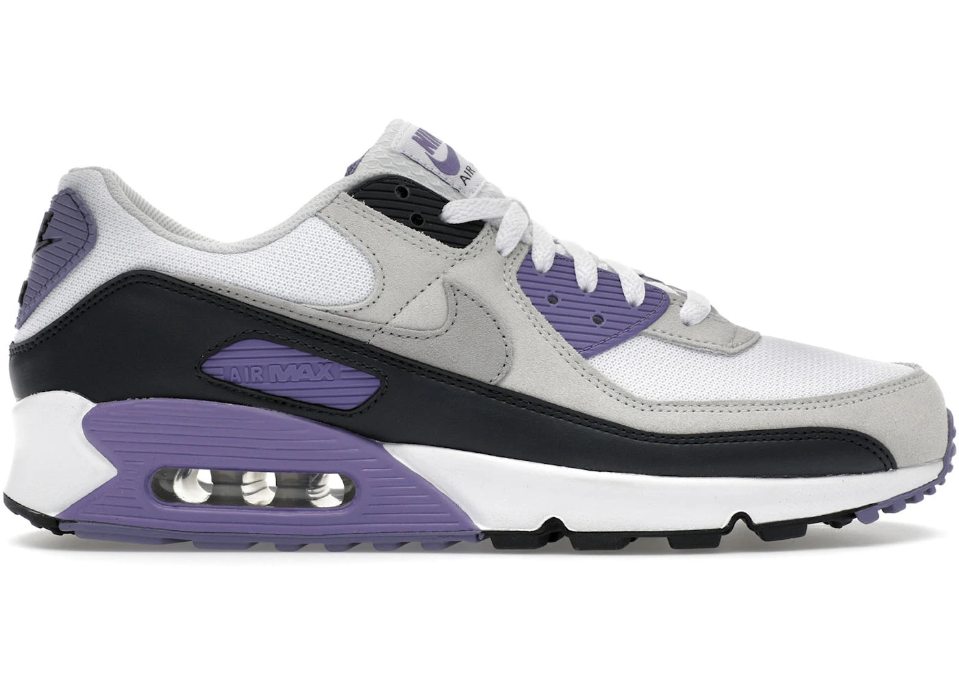 Nike Air Max 90 White Dusty Amethyst Photon Dust Light Smoke Grey