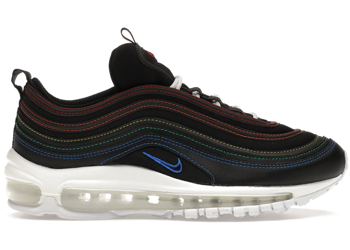 Nike Air Max 97 Black Rainbow Stitching