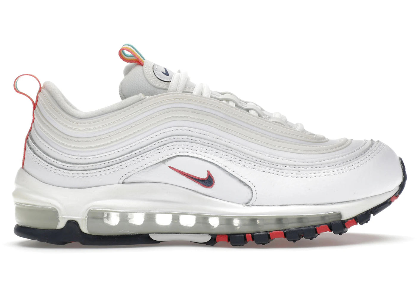 Nike Air Max 97 White Multi Color Pull Tabs