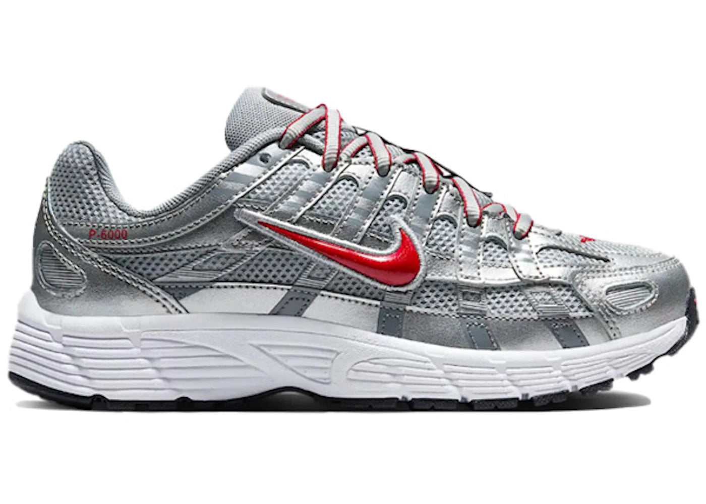 Nike P-6000 Metalic Silver Cool Red