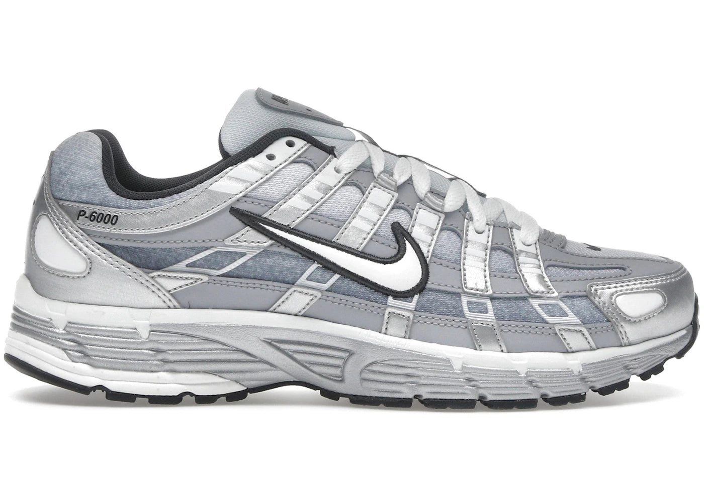Nike P-6000 Metallic Silver Summit White-Wolf Grey