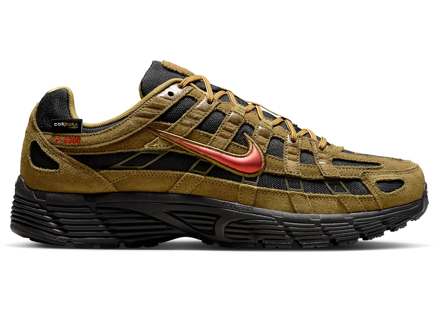 Nike P-6000 Premium Cordura Olive Flak Black Picante Red