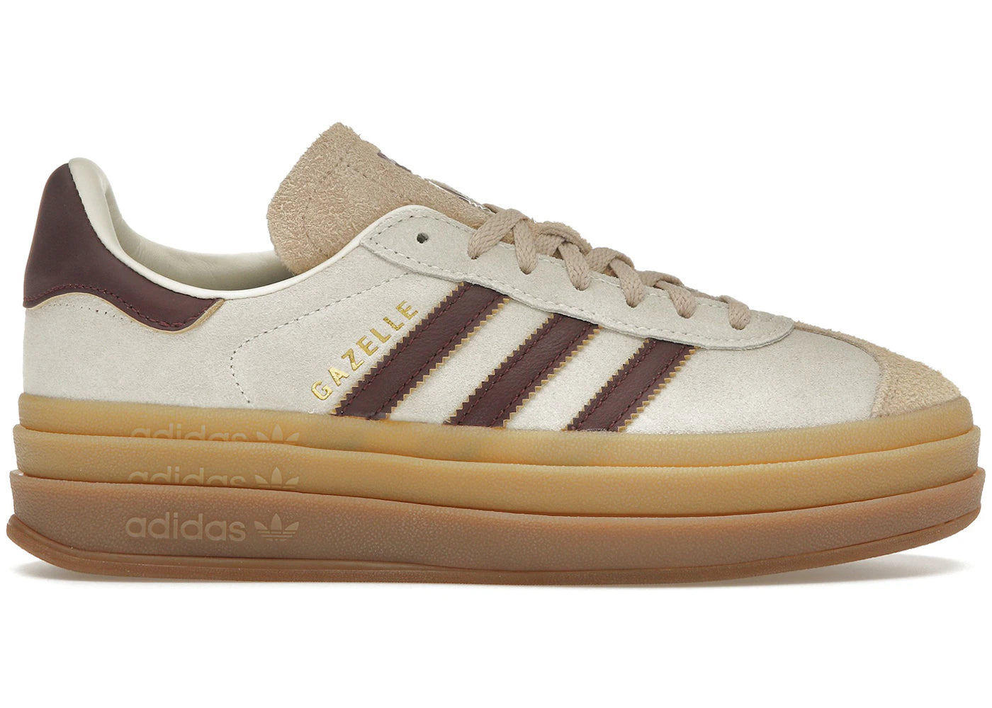 adidas Gazelle Bold Cream White Maroon