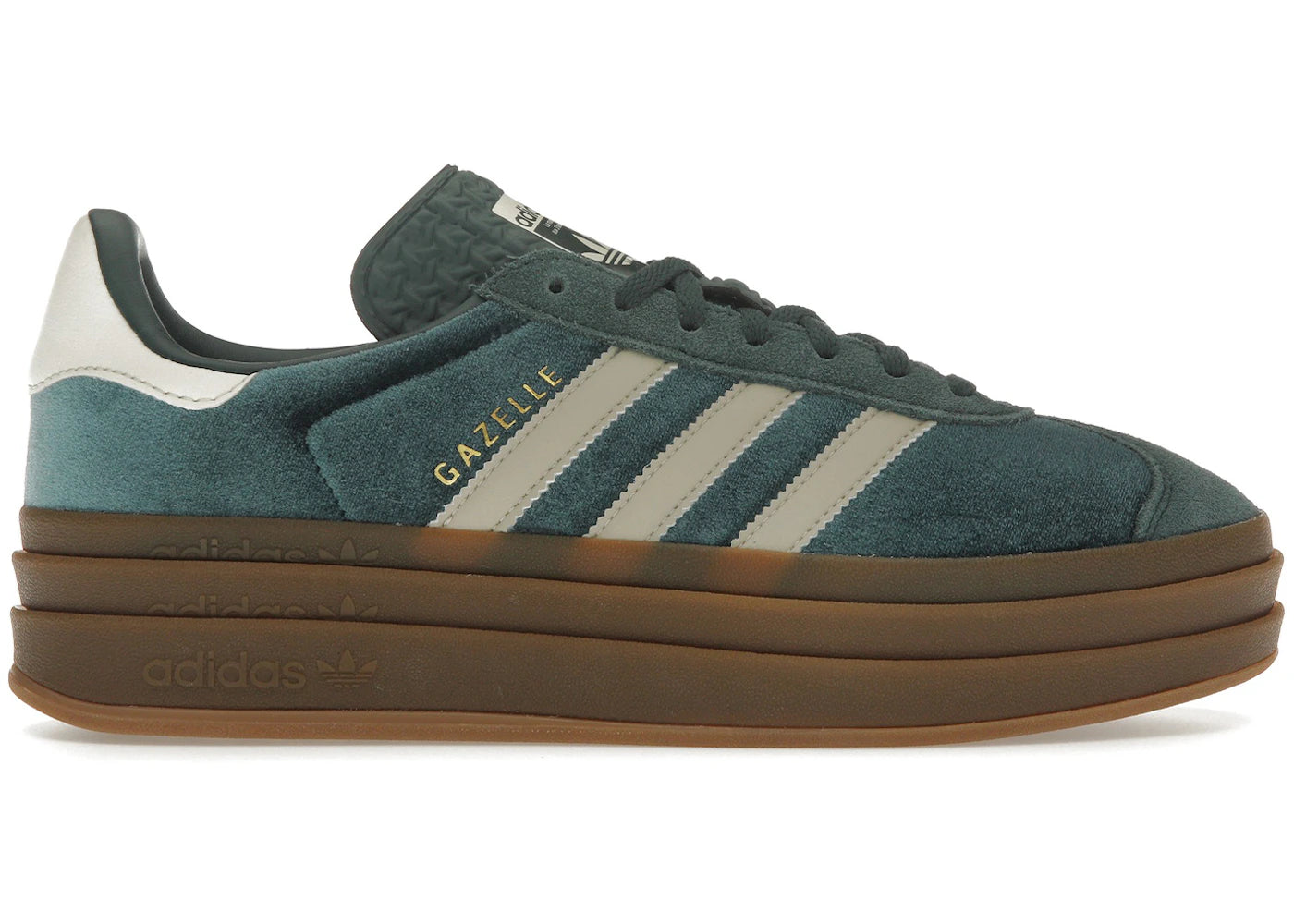 adidas Gazelle Bold Mineral Green Velvet