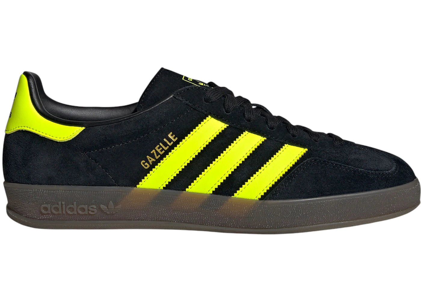 adidas Gazelle Indoor Core Black Solar Yellow Cloud White
