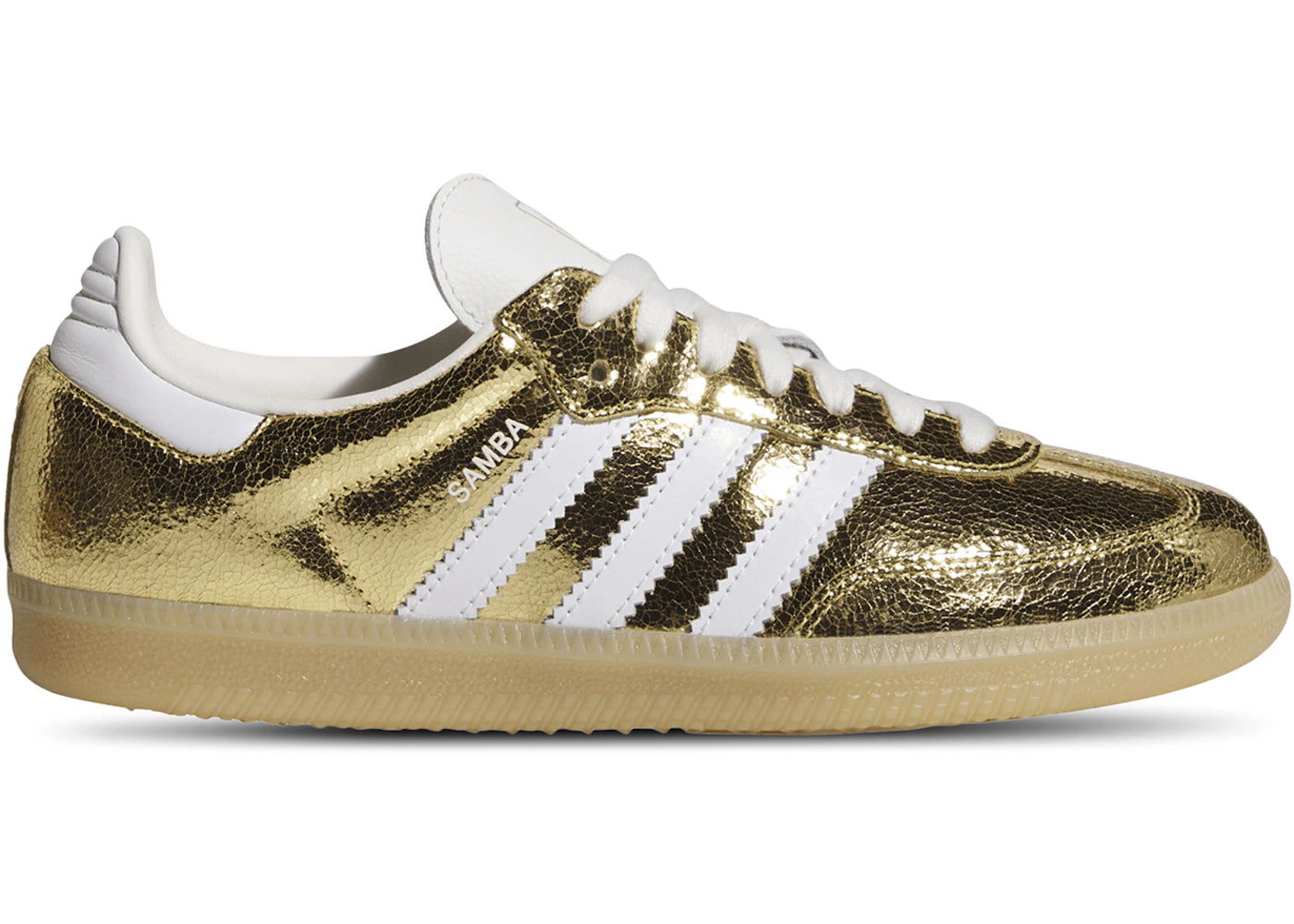 adidas Samba OG Gold Metallic Cracked Leather
