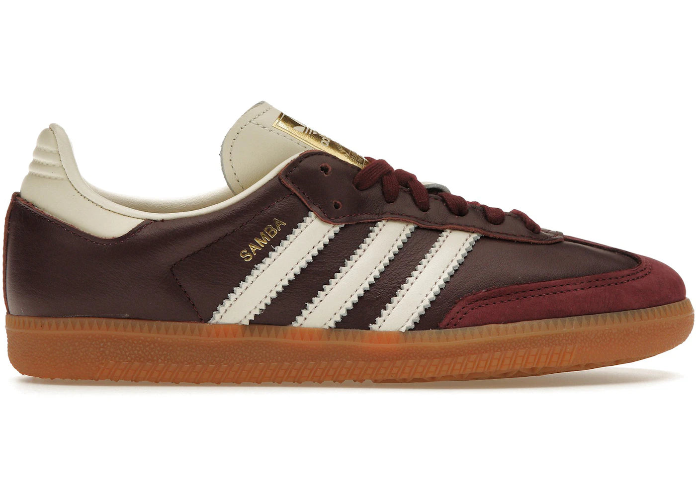 adidas Samba OG Maroon Gold Metallic