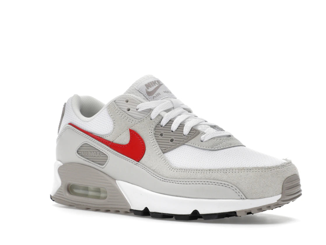 Nike Air Max 90 White College Grey Vast Grey University Red