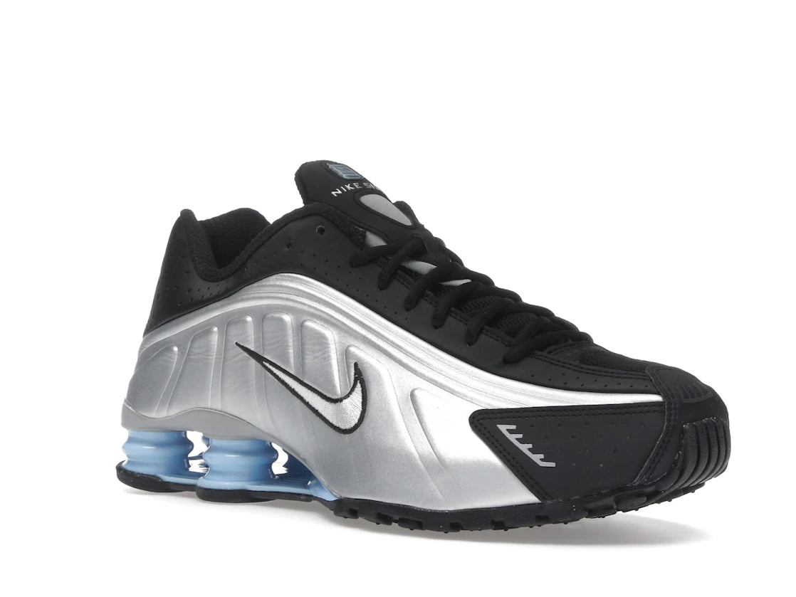 Nike Shox R4 Metallic Silver Black Psychic Blue