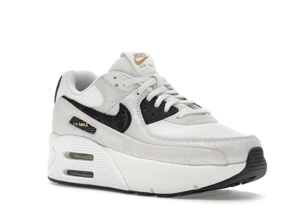 Nike Air Max 90 LV8 White Metallic Gold Black