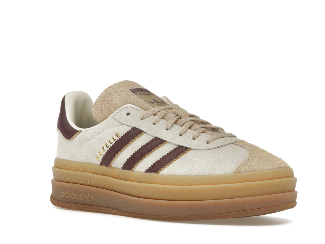 adidas Gazelle Bold Cream White Maroon