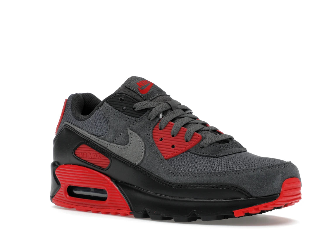 Nike Air Max 90 Smoke Grey Fire Red