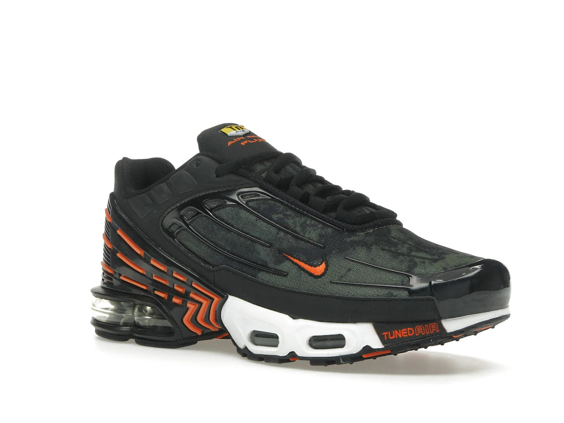 Nike Air Max Plus 3 Camo Medium Olive Safety Orange