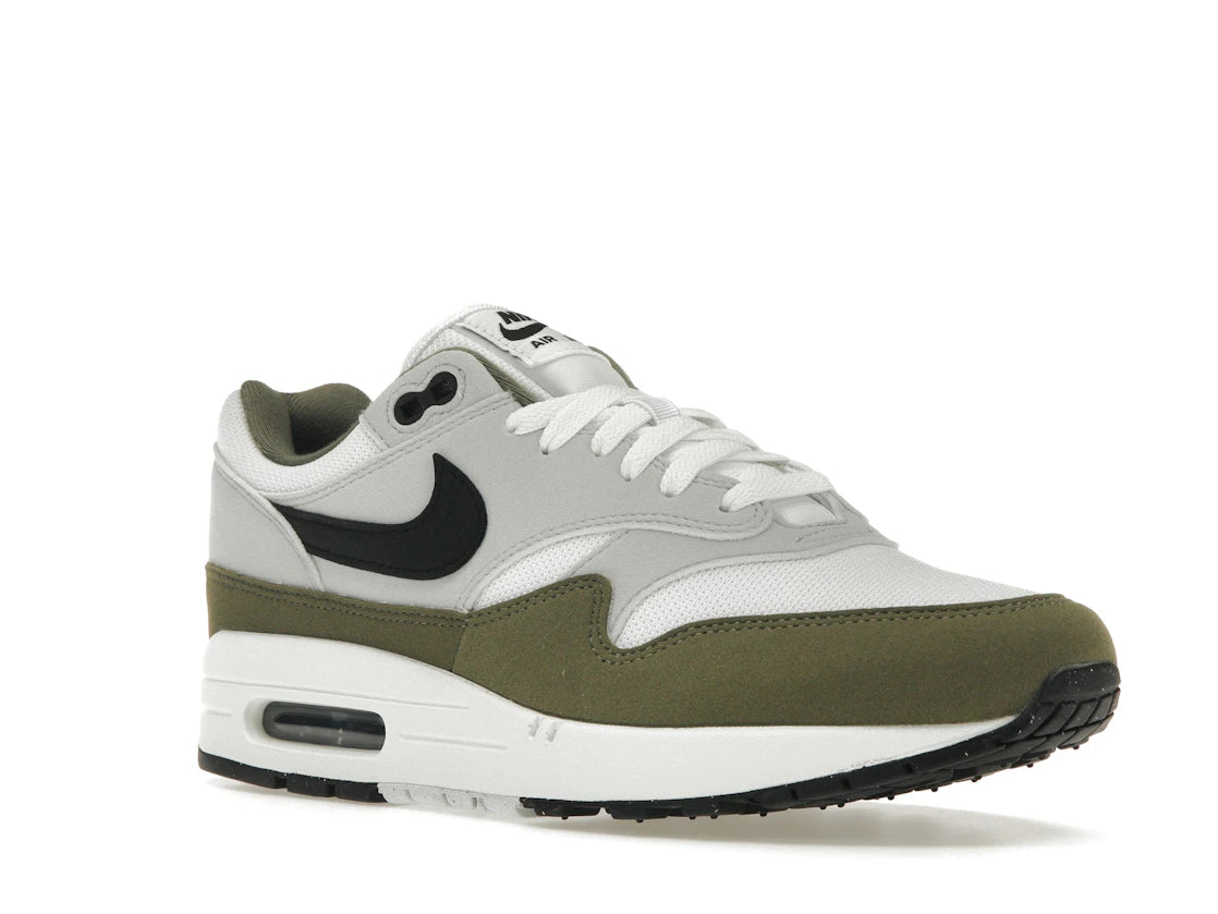 Nike Air Max 1 White Black Medium Olive