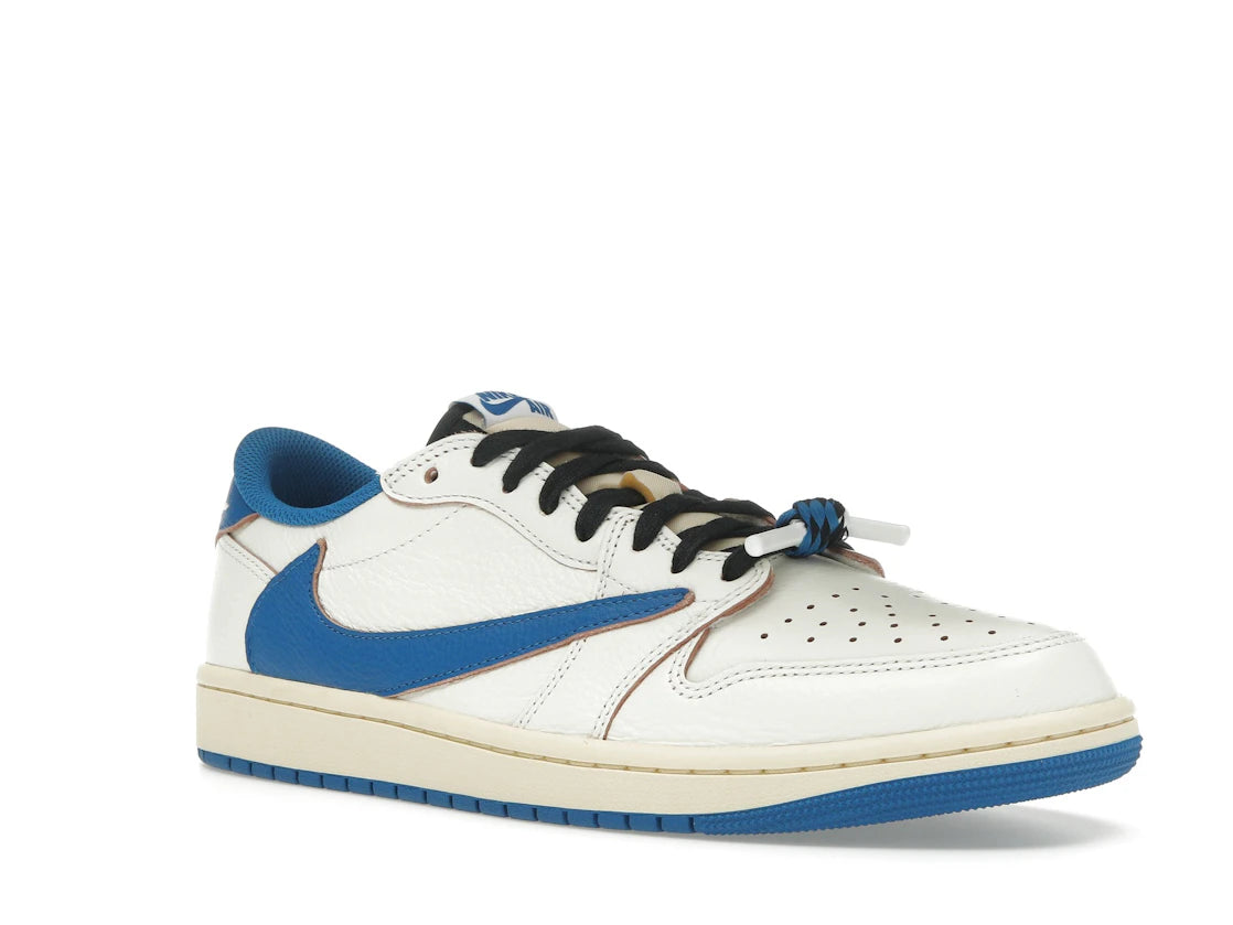 Jordan 1 Retro Low OG SP Fragment x Travis Scott Sail Military Blue