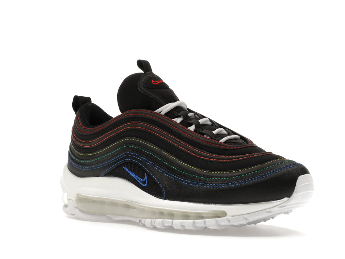Nike Air Max 97 Black Rainbow Stitching