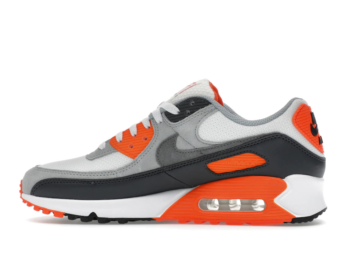Nike Air Max 90 Summit White Safety Orange Dark Smoke Grey Smoke Grey