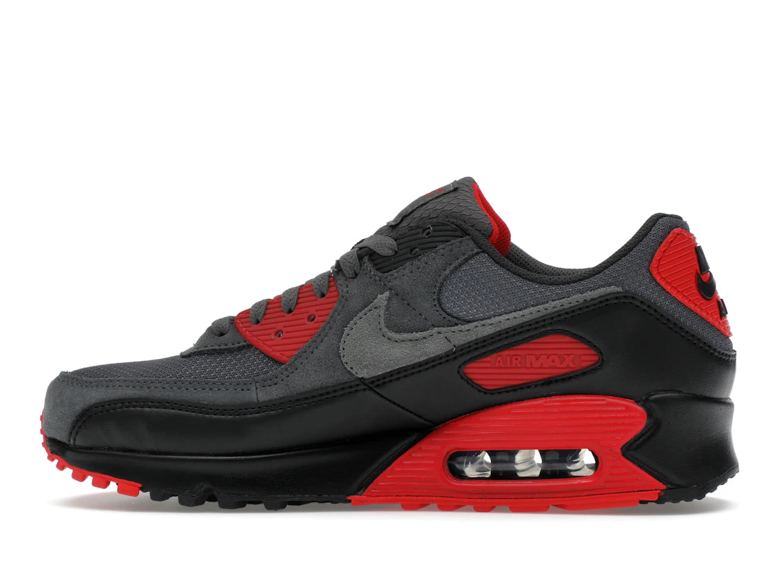 Nike Air Max 90 Smoke Grey Fire Red