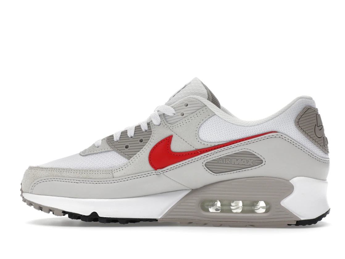Nike Air Max 90 White College Grey Vast Grey University Red