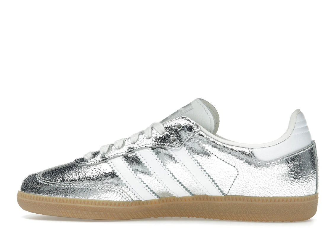 adidas Samba OG Silver Metallic Cracked Leather