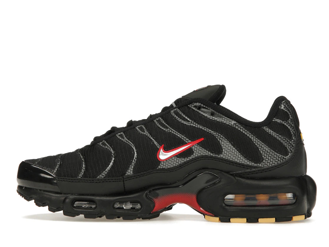 Nike Air Max Plus Black University Red Metallic Silver